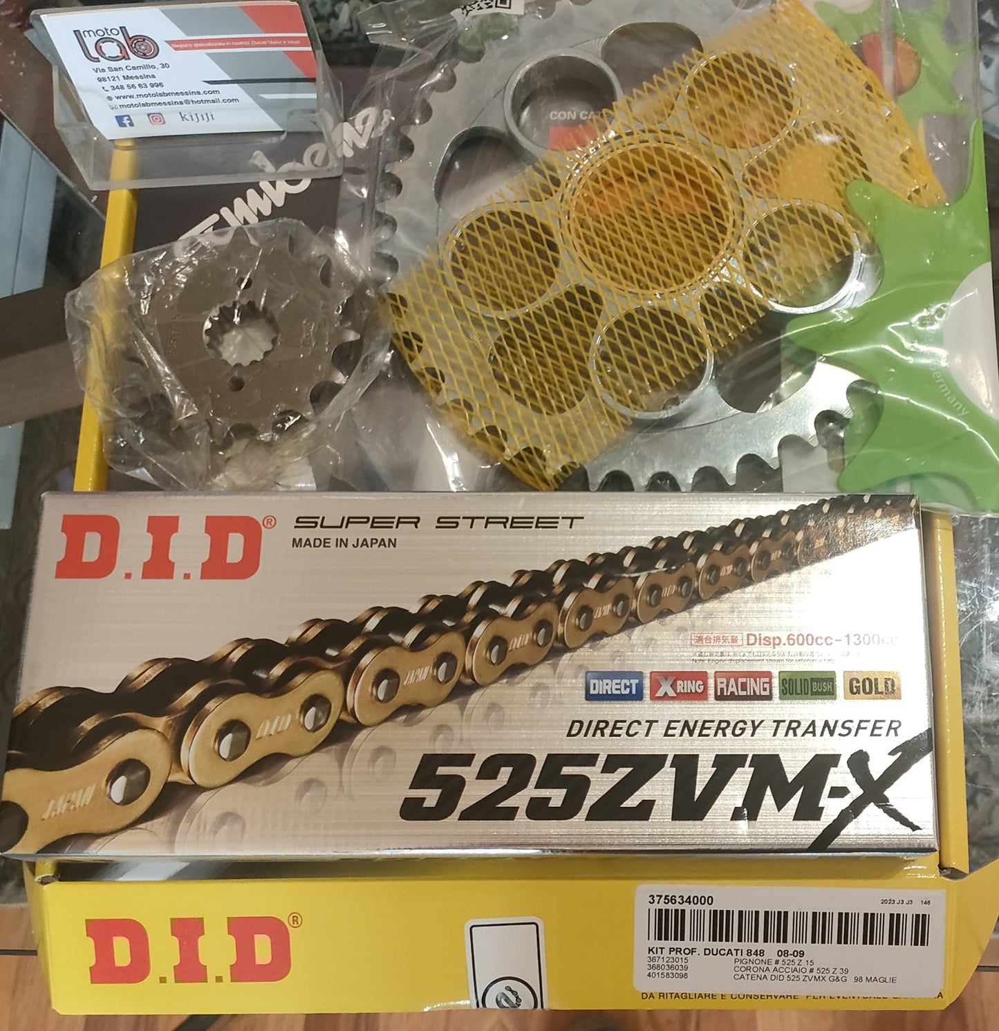 Kit Trasmissione DID Ognibene sbk 848 codice 375634000