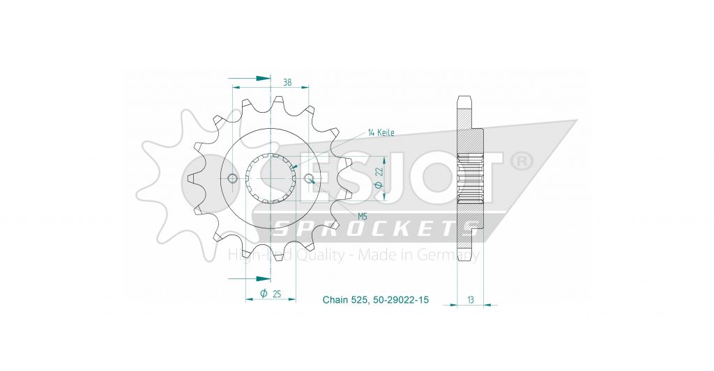 DUCATI DIAVEL 1200 KIT TRASMISSIONE 15/43/118 PASSO ORIGINALE 525 PIGNONE CORONA CATENA