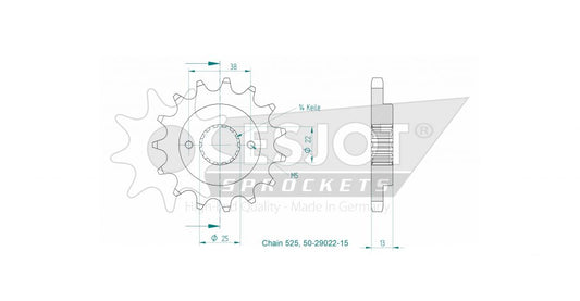 DUCATI DIAVEL 1200 KIT TRASMISSIONE 15/43/118 PASSO ORIGINALE 525 PIGNONE CORONA CATENA