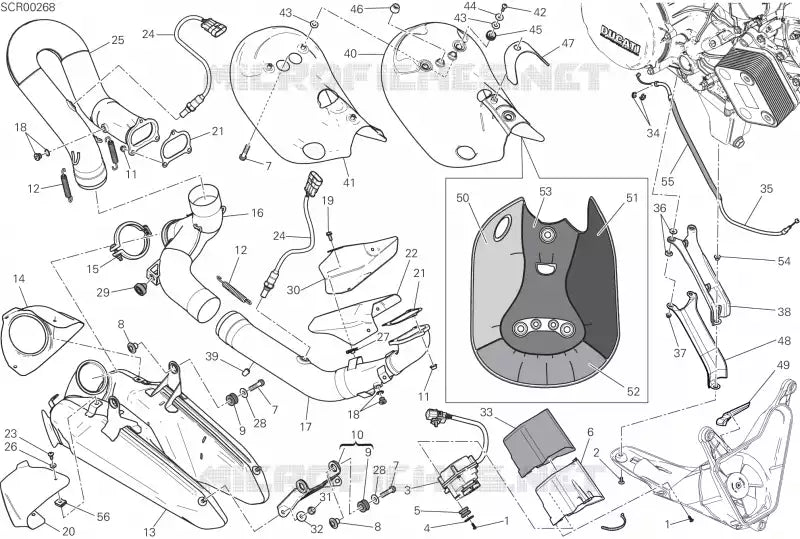 79912632A molla originale Ducati tubi scarico 848 1098 1198, 899 1199 1299 Panigale, 848 1100 Streetfighter, 821 939 Hypermotard
