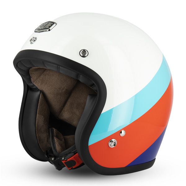 Jet Cafe Racer GASOLINE Bianco / Sky Blue / Shiny Red - Taglia XXL