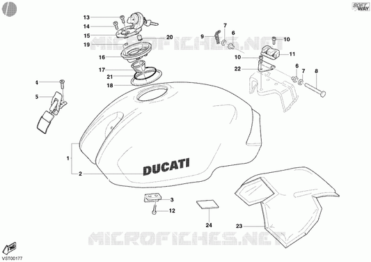 O-Ring inferiore del tappo del serbatoio originale ducati codice 88640111A