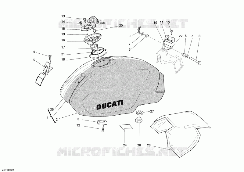 Guarnizione Flangia Tappo Serbatoio Originale 79110151A Ducati Monster/Supersport/Superbike