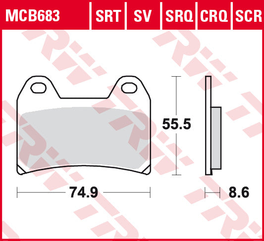 Pastiglie freno anteriore sinterizzate serie SRT DUCATI SBK MULTISTRADA MONSTER