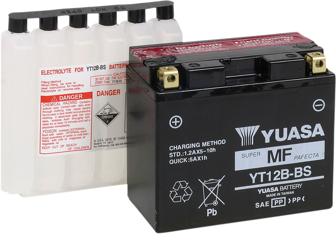 Batteria YUASA AGM senza manutenzione codice YT12B-BS(CP) DUCATI SCRAMBLER MONSTER MULTISTRADA SBK DIAVEL