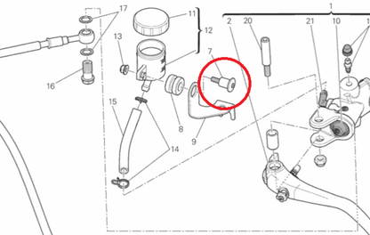 Vite serbatoio freno / frizione per Ducati