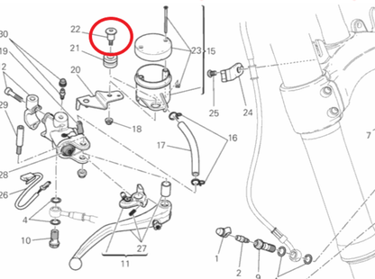 Vite serbatoio freno / frizione per Ducati