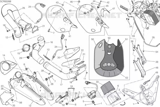 79912632A molla originale Ducati tubi scarico 848 1098 1198, 899 1199 1299 Panigale, 848 1100 Streetfighter, 821 939 Hypermotard