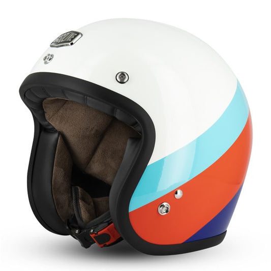 Jet Cafe Racer GASOLINE Bianco / Sky Blue / Shiny Red - Taglia XXL