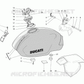 Guarnizione Flangia Tappo Serbatoio Originale 79110151A Ducati Monster/Supersport/Superbike