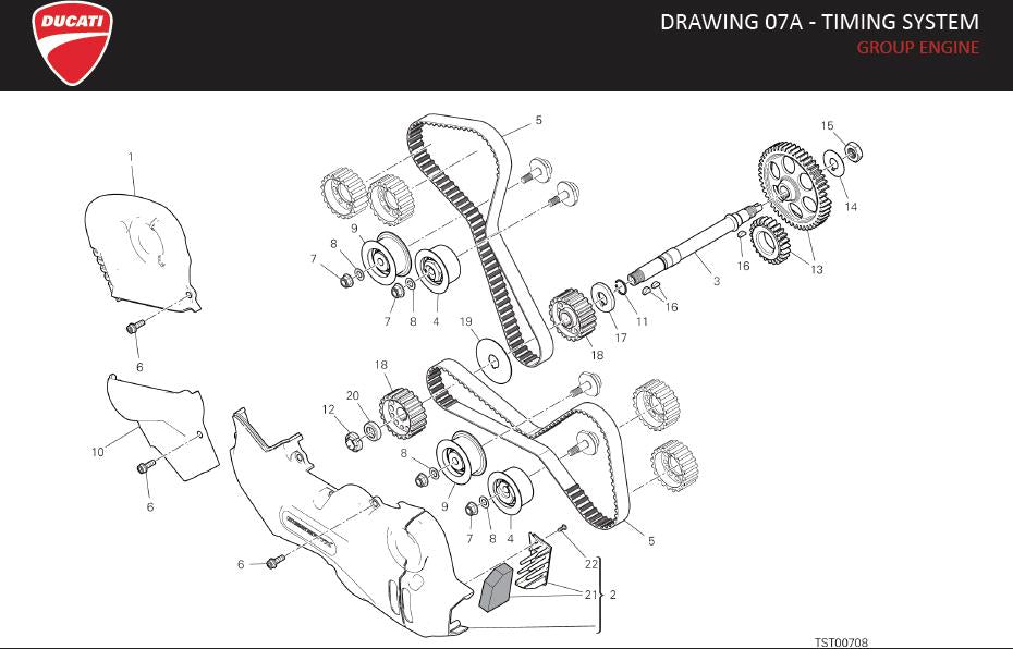 Coperto esterno cinghia orizzontale 24521901A Ducati DesertX