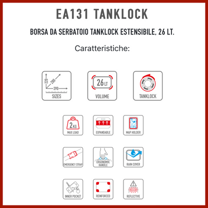 Borsa da serbatoio TANKLOCK estensibile 26 lt. EA131