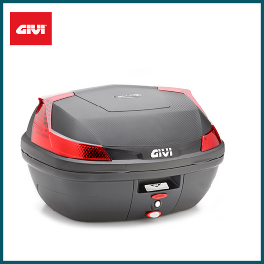 Bauletto GIVI MONOLOCK® 47 litri nero con catadiottri rossi e piastra di montaggio