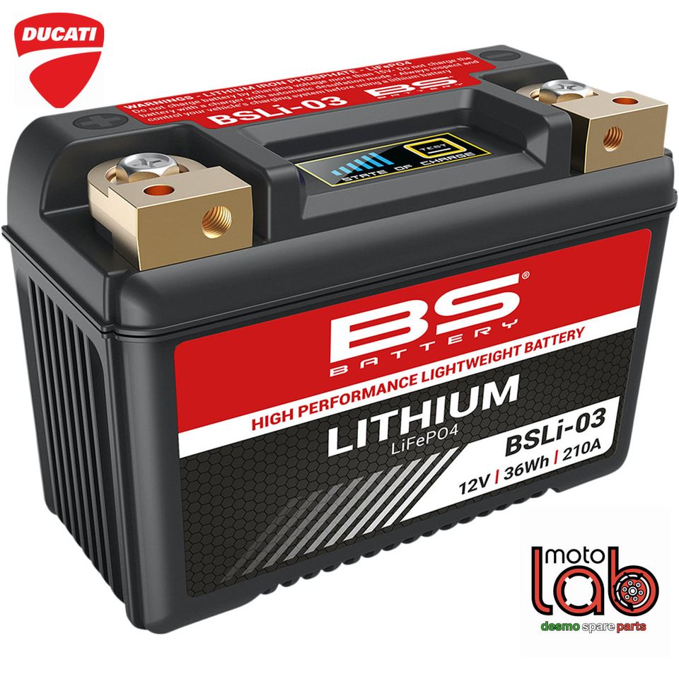 DUCATI BATTERIA LITIO 210 cca piccola e leggera