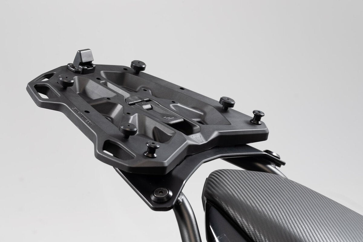 Portabagagli STREET-RACK. Nero. Ducati Multistrada 1200 Enduro/950/1260 + Piatto adattatore per portabagagli STREET-RACK. Per Givi / Kappa con Monokey. Nero .SW MOTECH -