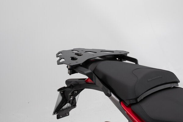Portabagagli STREET-RACK. Nero. Ducati Multistrada 1200 Enduro/950/1260 + Piatto adattatore per portabagagli STREET-RACK. Per Givi / Kappa con Monokey. Nero .SW MOTECH -