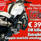 DUCATI Scarichi OMOLOGATI per Ducati Monster 696 796 1100 DB KILLER ESTRAIBILE