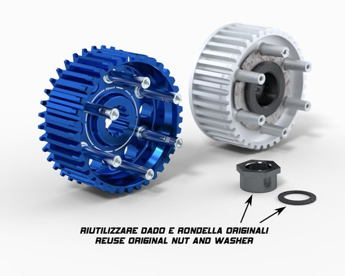 X DUCATI CAMPANA + TAMBURO FRIZIONE A SECCO .LEGGI IN DESCRIZIONE PER MODELLO E INFO COLORE NERO