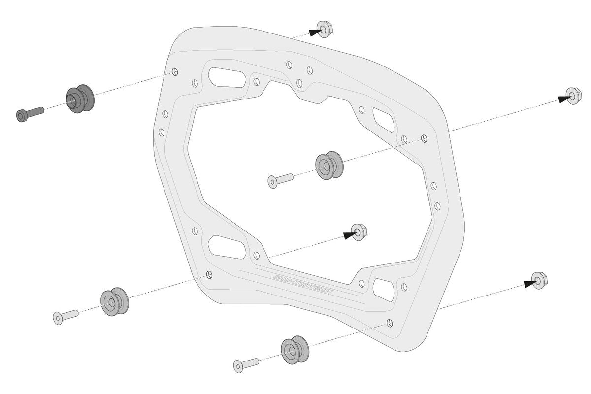 SW-MOTECH, Sistema di borse laterali + Staffe complete di  tutto  per il montaggio  AERO ABS. Ducati Multistrada 950 - 1200- 1260 -enduro  AA (16-22).